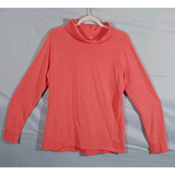 Tek Gear Dry Tek Sweatshirt Womens Medium Long Sleeve Cowl Neck Pink Rayon Blend - Picture 1 of 3